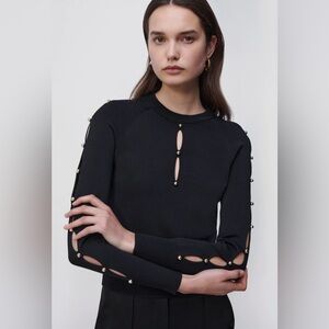 Jonathan Simkhai Ryann Cutout Top in Black size XS